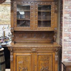 Antique Carved  Buffet Cabinet