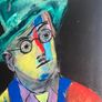 Original James Joyce Portrait in Abstract Painting by Artist Image 7