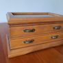 Wooden jewellery box with metal handles Image 2