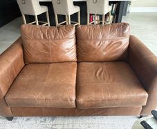 Brown leather sofa Finline Furniture