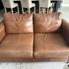 Brown leather sofa Finline Furniture