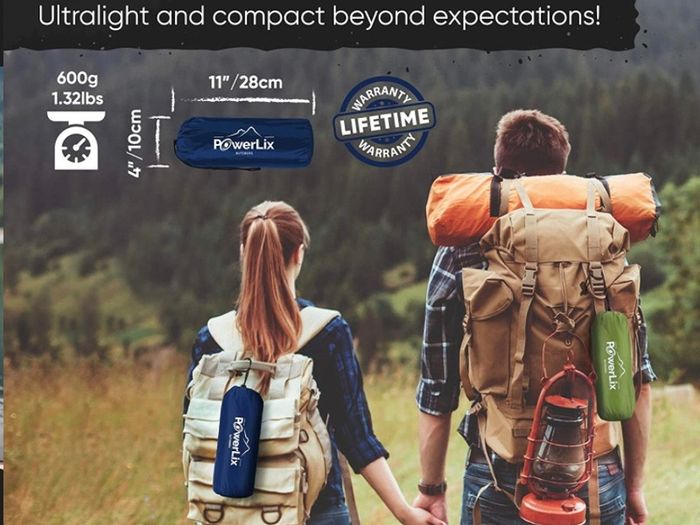 Camping Mat Inflatable Sleeping Mat - Ultralight Sleeping Pad, Compact & Lightweight Camping Mattress for Backpacking, Hiking,Outdoor - Airpad,Inflating Bag, Carry Bag, Repair Kit (FREE POSTAGE)