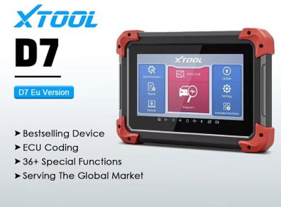 NEW XTOOL D7 V2.0 OBD2 Scanner All System Car Diagnostic Tool Bi-directional Automotive Tool ECU Coding with 39+ Service Function