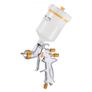 HVLP Air Spray Gun, Gravity Feed Paint Sprayer Gun with 3 Nozzles (1.3/1.4/1.7mm), 600ml Capacity Auto Paint Sprayer with Air Regulator for Automotive Primers, Clear Coats & Topcoats Image 9