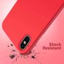 Liquid Silicone Case For iPhone X / XS Luxury Thin Soft Phone Cover New Red - FHT5IPXLK Image 2