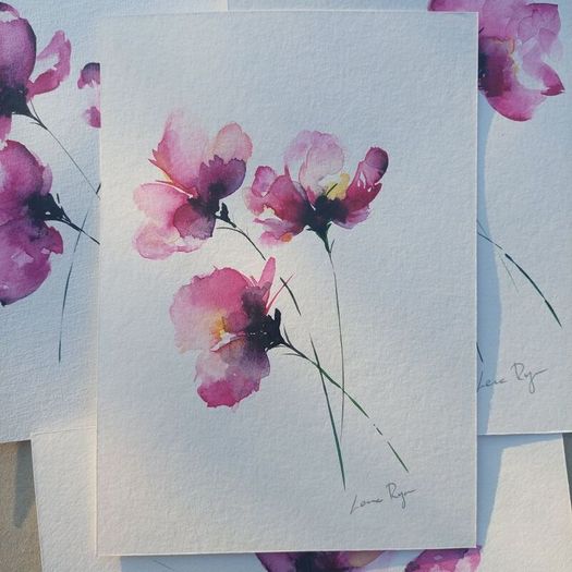 Set of 4 Original Watercolour Paintings