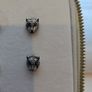 Stud tiger earrings silver 925 stamp Image 2