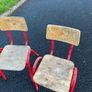 Kids vintage school chairs Image 2