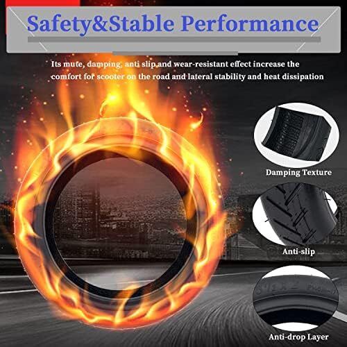 2 Pack 8 1/2x2 Xiaomi M365 Tires, 8.5 Inch Spare Wheel Outer And Inner Tires for Mijia Xiaomi M365/M365Pro Durable And Anti-slip Electric Scooter Butyl Rubber Tires, 8.5 Inch Scooter Tire Wheel
