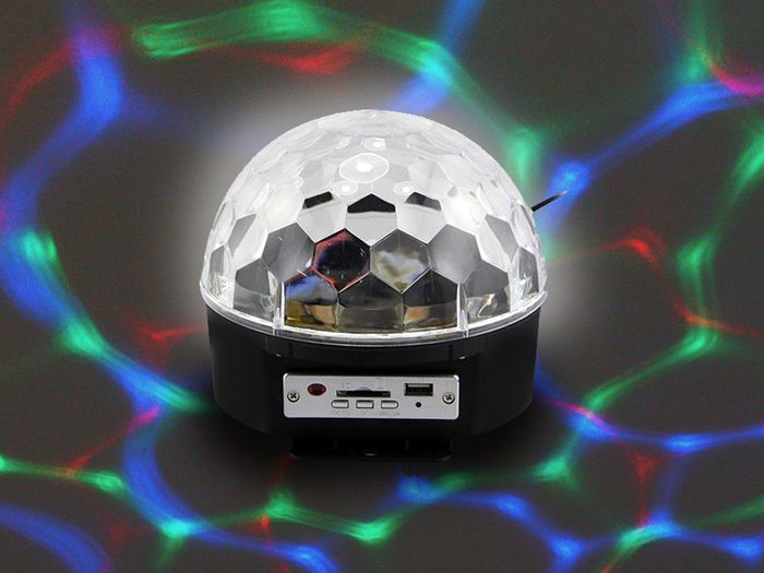 Disco Ball with Bluetooth Speaker + Remote Control + Memory Card + USB + AUX Bluetooth HD-LCMBL