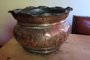 Arts &amp; crafts copper jardiniere