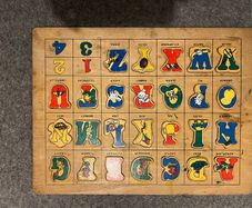 Wooden alphabet jigsaw