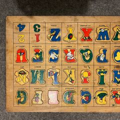 Wooden alphabet jigsaw