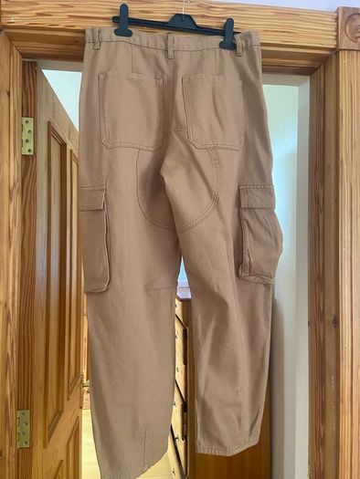 SHEIN WESTFADE Barrel-Leg Cargo Pants (Camel)