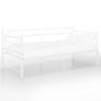 Pull-out Sofa Bed Frame White Metal 90x200 cm Image 4