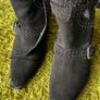 Ankle boots leather black women winter shoes Image 10