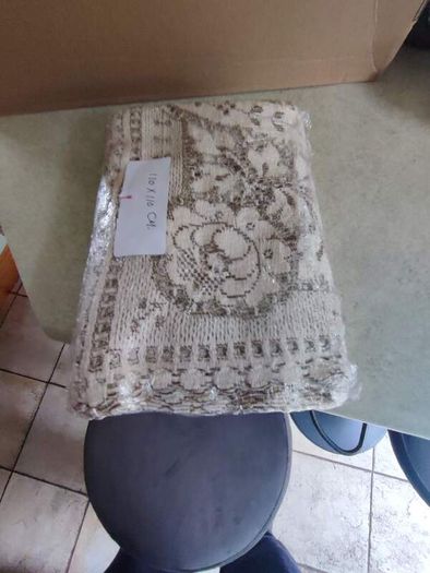 Antique handmade Embroidery tablecloth 110 X 110 CM.
