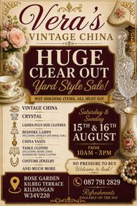 Yard sale, everyone welcome to come and have a look