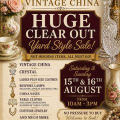 Yard sale, everyone welcome to come and have a look