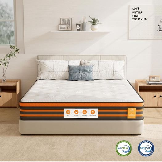5FT King Mattress,10 Inch 9 Zone Orthopedic Mattresses