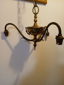 Brass chandelier