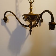 Brass chandelier
