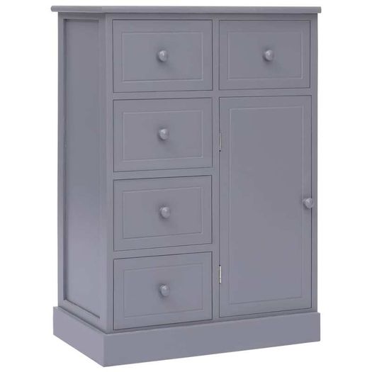Sideboard with 10 Drawers Grey 113x30x79 cm Wood
