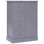 Sideboard with 10 Drawers Grey 113x30x79 cm Wood Image 6