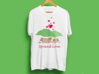 main image for ad Baby yoda spread love t-shirt for adults and kids