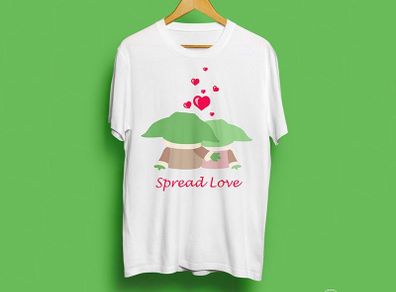 Baby yoda spread love t-shirt for adults and kids