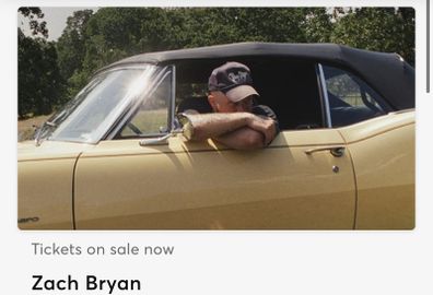 Zach Bryan Sitting tickets - Saturday June 20th (Cork)