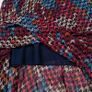 Monsoon Multicolor Pink Blue Houndstooth Pleated Asymmetrical Hem Long Sleeve Midi Dress 22UK/50EU Image 9