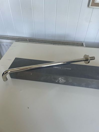 Polished Nickel shower arm 50cm unused