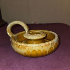 Youghal Pottery Chamberstick Candle Holder