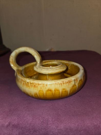 Youghal Pottery Chamberstick Candle Holder