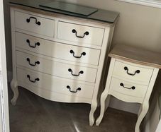 chest of drawers and bedside table