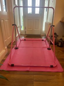 Pink Gymnastics Bar with Mat