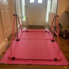 Pink Gymnastics Bar with Mat