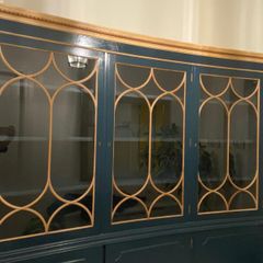 Antique Display Cabinet / Bookcase with glass doors