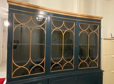 Antique Display Cabinet / Bookcase with glass doors