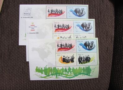 Irish Music 2006.Three Mini Sheets.Inc Two Overprints for Monaco and Belgium.MNH.