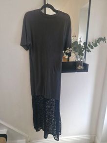 Jersey Dress with Lace