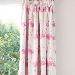 Laura Ashley Blackout Lined Pink Flamingo Curtains