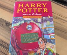 Rare Irish language edition of Harry potter and the philosopher stone book
