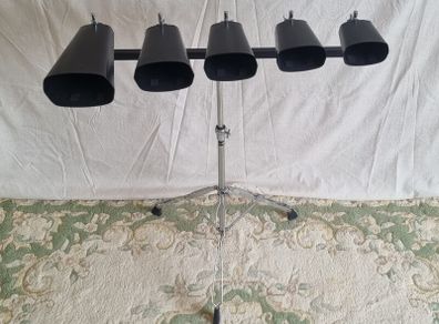 5 Cowbell Set with Stand