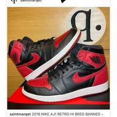 2016 Nike Air Jordan 1 Retro Hi Bred Banned UK8