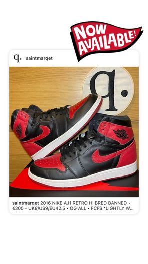 2016 Nike Air Jordan 1 Retro Hi Bred Banned UK8