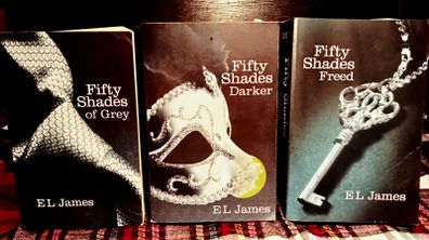 E L James .  Fifty Shades Of Grey Trilogy.