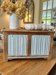 Vintage oak storage box chest