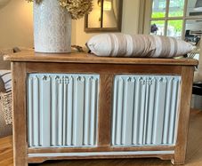 Vintage oak storage box chest